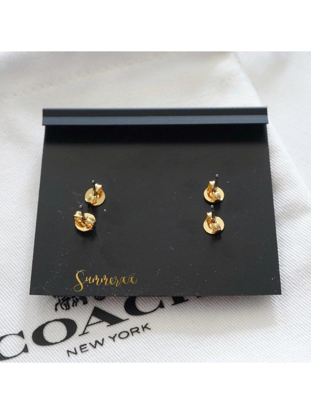 Coach Rexy Signature Stud Earrings Set - Picture 3 of 4
